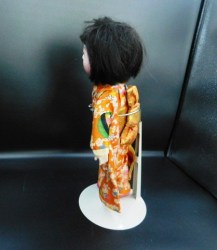 japanese girl orange print b